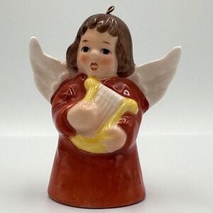 Vintage 1978 Goebel Angel Bell Ornament West Germany Christmas Harp Boxed 3rd Ed